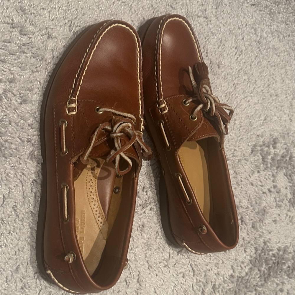 Polo Ralph Lauren Tan Leather Boat Shoes